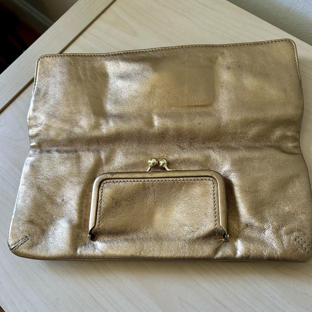 Coach Special Edition Amanda Leather Clutch with Tattersall Lining and Kisslock - Picture 3 of 4